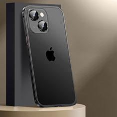 Apple iPhone 14用ケース 高級感 手触り良い メタル兼プラスチック バンパー JL2 アップル ブラック