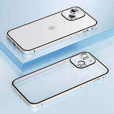 Apple iPhone 14用ケース 高級感 手触り良い メタル兼プラスチック バンパー Bling-Bling LF1 アップル シルバー