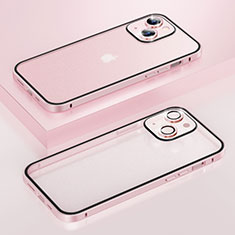 Apple iPhone 14用ケース 高級感 手触り良い メタル兼プラスチック バンパー Bling-Bling LF1 アップル ローズゴールド