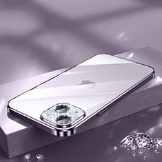 Apple iPhone 14用極薄ソフトケース シリコンケース 耐衝撃 全面保護 クリア透明 Bling-Bling LD2 アップル パープル