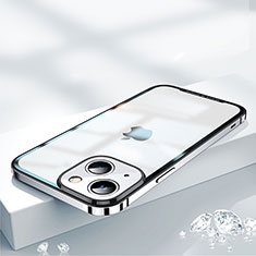 Apple iPhone 14用ケース 高級感 手触り良い メタル兼プラスチック バンパー QC2 アップル シルバー
