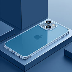 Apple iPhone 14用ケース 高級感 手触り良い メタル兼プラスチック バンパー QC4 アップル ネイビー