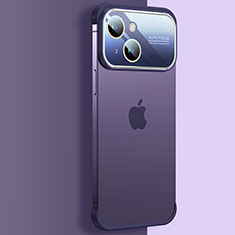 Apple iPhone 14用ハードカバー クリスタル クリア透明 QC4 アップル パープル