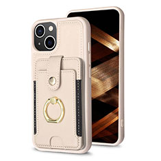 Apple iPhone 14用極薄ソフトケース シリコンケース 耐衝撃 全面保護 マグネット式 バンパー S04D アップル ゴールド