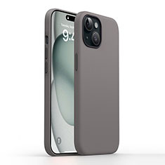 Apple iPhone 14用360度 フルカバー極薄ソフトケース シリコンケース 耐衝撃 全面保護 バンパー YK1 アップル ダークグレー