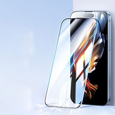 Apple iPhone 14用強化ガラス フル液晶保護フィルム U02 アップル ブラック