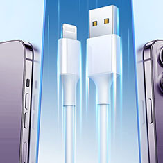 Apple iPhone 14 Plus用Lightning USBケーブル 充電ケーブル H01 アップル ホワイト