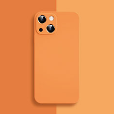 Apple iPhone 14 Plus用360度 フルカバー極薄ソフトケース シリコンケース 耐衝撃 全面保護 バンパー S04 アップル オレンジ