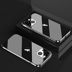 Apple iPhone 14 Plus用極薄ソフトケース シリコンケース 耐衝撃 全面保護 クリア透明 H05 アップル ブラック