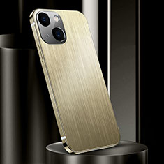 Apple iPhone 14 Plus用ケース 高級感 手触り良い アルミメタル 製の金属製 カバー アップル ゴールド