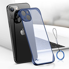 Apple iPhone 14 Plus用ハードカバー クリスタル クリア透明 H03 アップル ネイビー