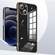 Apple iPhone 14 Plus用極薄ソフトケース シリコンケース 耐衝撃 全面保護 S06 アップル ブラック