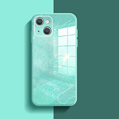 Apple iPhone 14 Plus用ハイブリットバンパーケース プラスチック 鏡面 カバー M05 アップル グリーン