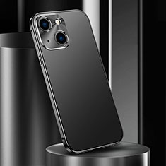 Apple iPhone 14 Plus用ケース 高級感 手触り良い アルミメタル 製の金属製 カバー M02 アップル ブラック