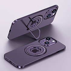 Apple iPhone 14 Plus用ハードケース プラスチック 質感もマット カバー Mag-Safe 磁気 Magnetic JB1 アップル パープル