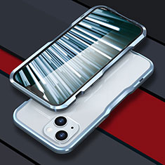 Apple iPhone 14 Plus用ケース 高級感 手触り良い アルミメタル 製の金属製 バンパー カバー LF1 アップル ネイビー