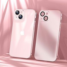 Apple iPhone 14 Plus用ケース 高級感 手触り良い メタル兼プラスチック バンパー LF1 アップル ローズゴールド