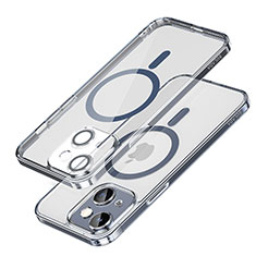 Apple iPhone 14 Plus用極薄ソフトケース シリコンケース 耐衝撃 全面保護 クリア透明 カバー Mag-Safe 磁気 Magnetic LD1 アップル ネイビー