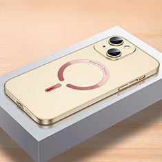 Apple iPhone 14 Plus用ハードケース プラスチック 質感もマット カバー Mag-Safe 磁気 Magnetic QC1 アップル ゴールド