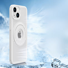 Apple iPhone 14 Plus用極薄ソフトケース シリコンケース 耐衝撃 全面保護 Mag-Safe 磁気 Magnetic AC1 アップル ホワイト