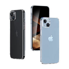 Apple iPhone 14 Plus用極薄ソフトケース シリコンケース 耐衝撃 全面保護 クリア透明 N03 アップル クリア