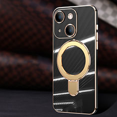 Apple iPhone 14 Plus用極薄ソフトケース シリコンケース 耐衝撃 全面保護 Mag-Safe 磁気 Magnetic C01 アップル ブラック