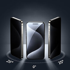 Apple iPhone 14 Plus用反スパイ 強化ガラス 液晶保護フィルム M04 アップル クリア