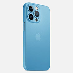 Apple iPhone 14 Pro用極薄ケース クリア透明 プラスチック 質感もマットU02 アップル ブルー