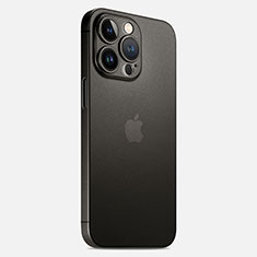 Apple iPhone 14 Pro用極薄ケース クリア透明 プラスチック 質感もマットU02 アップル ブラック