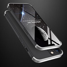 Apple iPhone 14 Pro用ハードケース プラスチック 質感もマット 前面と背面 360度 フルカバー M01 アップル シルバー・ブラック