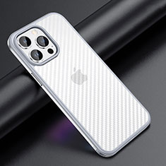 Apple iPhone 14 Pro用ハイブリットバンパーケース プラスチック 兼シリコーン カバー LD1 アップル シルバー
