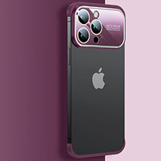 Apple iPhone 14 Pro用ハードカバー クリスタル クリア透明 QC4 アップル ワインレッド