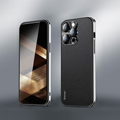 Apple iPhone 14 Pro用ケース 高級感 手触り良いレザー柄 AT6 アップル ブラック