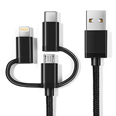 Apple iPhone 14 Pro Max用Lightning USBケーブル 充電ケーブル Android Micro USB C01 アップル ブラック