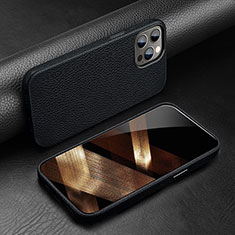Apple iPhone 14 Pro Max用ケース 高級感 手触り良いレザー柄 A03 アップル ブラック