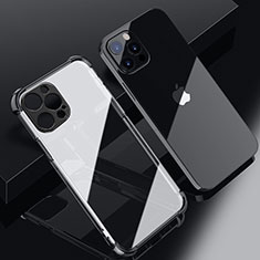 Apple iPhone 14 Pro Max用極薄ソフトケース シリコンケース 耐衝撃 全面保護 クリア透明 H06 アップル ブラック