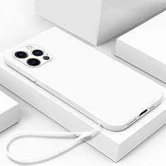Apple iPhone 14 Pro Max用ハイブリットバンパーケース プラスチック 鏡面 カバー M09 アップル ホワイト