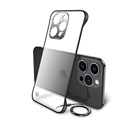 Apple iPhone 14 Pro Max用ハードカバー クリスタル クリア透明 H01 アップル ブラック
