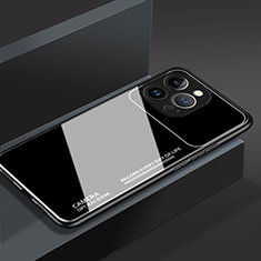 Apple iPhone 14 Pro Max用ハイブリットバンパーケース プラスチック 鏡面 カバー M03 アップル ブラック