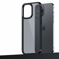Apple iPhone 14 Pro Max用ハイブリットバンパーケース プラスチック 兼シリコーン カバー U04 アップル ブラック