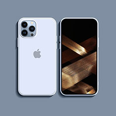 Apple iPhone 14 Pro Max用360度 フルカバー極薄ソフトケース シリコンケース 耐衝撃 全面保護 バンパー S08 アップル ホワイト