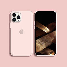 Apple iPhone 14 Pro Max用360度 フルカバー極薄ソフトケース シリコンケース 耐衝撃 全面保護 バンパー S08 アップル ピンク