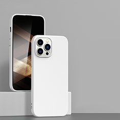Apple iPhone 14 Pro Max用360度 フルカバー極薄ソフトケース シリコンケース 耐衝撃 全面保護 バンパー アップル ホワイト