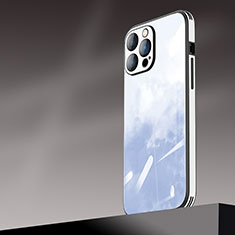 Apple iPhone 14 Pro Max用ハードケース プラスチック 質感もマット カバー 勾配色 AT1 アップル ネイビー