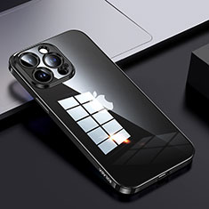 Apple iPhone 14 Pro Max用ハイブリットバンパーケース クリア透明 プラスチック カバー LD2 アップル ブラック
