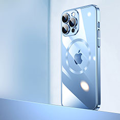 Apple iPhone 14 Pro Max用ハードカバー クリスタル クリア透明 Mag-Safe 磁気 Magnetic QC2 アップル ネイビー