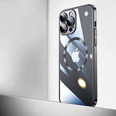 Apple iPhone 14 Pro Max用ハードカバー クリスタル クリア透明 Mag-Safe 磁気 Magnetic QC2 アップル ブラック