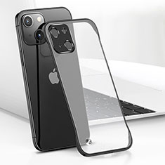 Apple iPhone 15用ハードカバー クリスタル クリア透明 H05 アップル ブラック