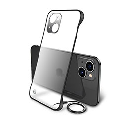 Apple iPhone 15用ハードカバー クリスタル クリア透明 H01 アップル ブラック