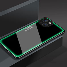 Apple iPhone 15用ハイブリットバンパーケース プラスチック 鏡面 カバー M01 アップル グリーン